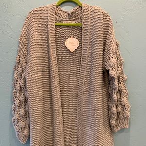 NWT open cardigan duster, knee length